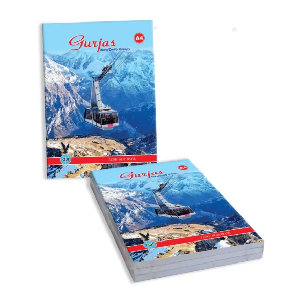 276 Pages | A4 Notebooks | Pack of 6 | Cable Car Design - Gurjas Notebooks